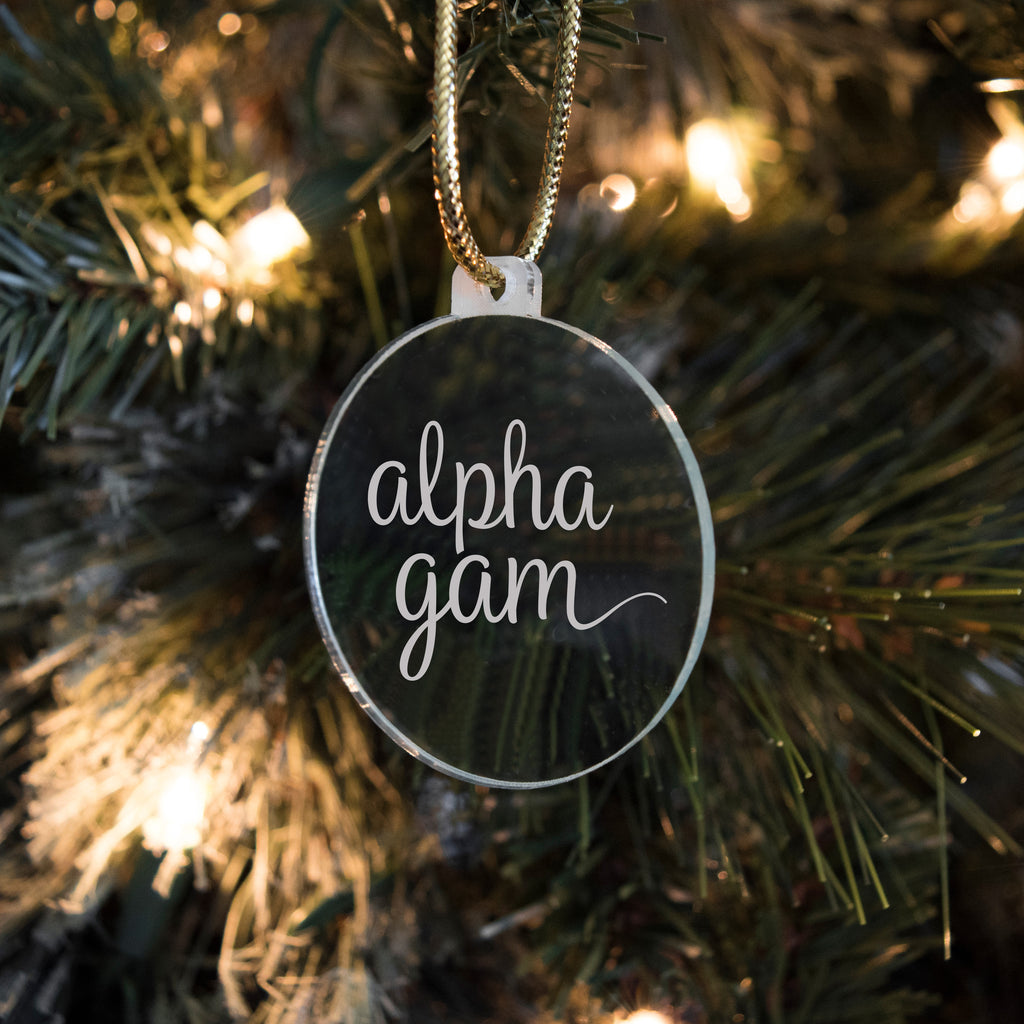 Alpha Gamma Delta Acrylic Ornament