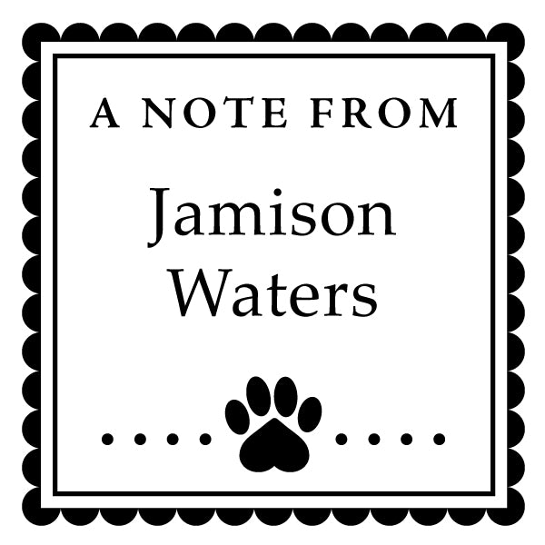 Square Dog A Note From Name Signature Custom Designer Stamp