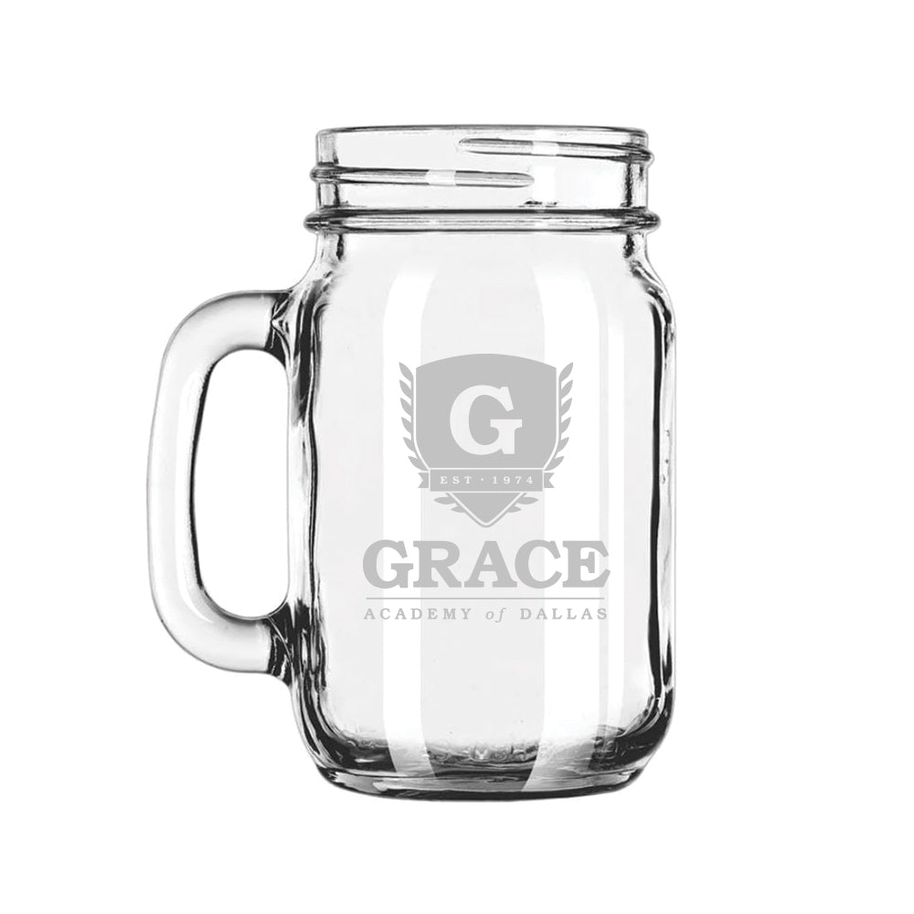 Glass Grace Mason Jar Mug