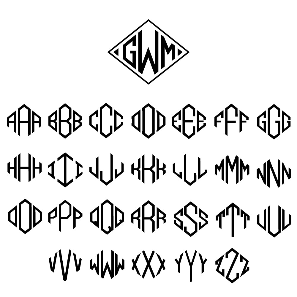Diamond Monogram Acrylic Skewers