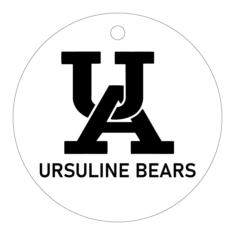 Ursuline Bears Frosted Engraved Key Fob