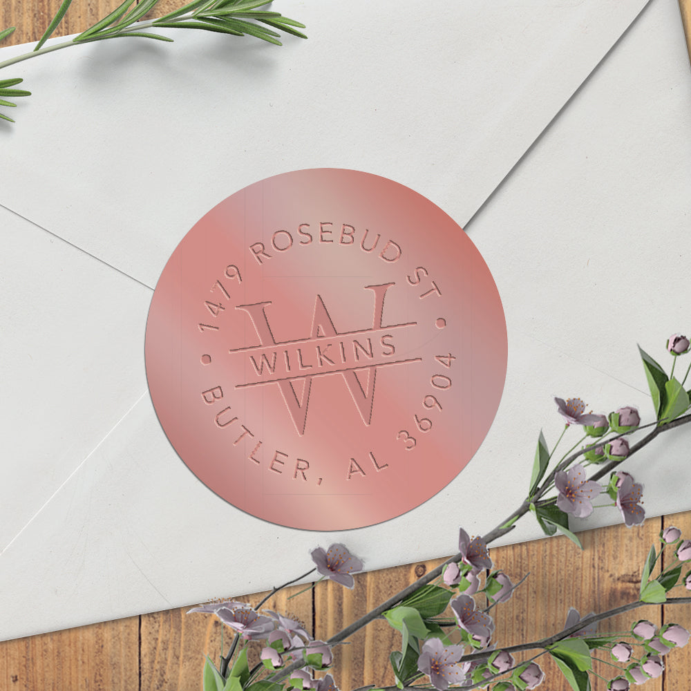 Matte Rose Gold Embosser Foil Seal Sticker
