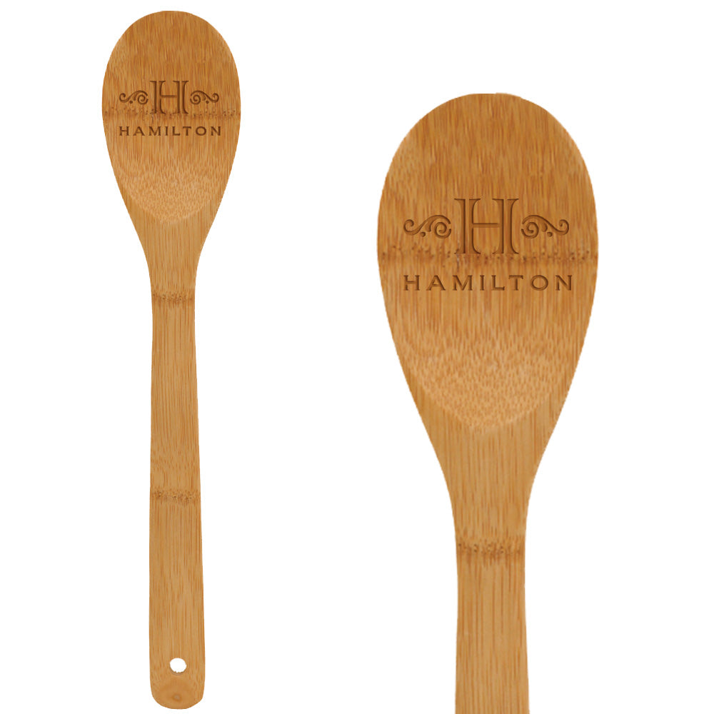 Engraved Bamboo Spoon