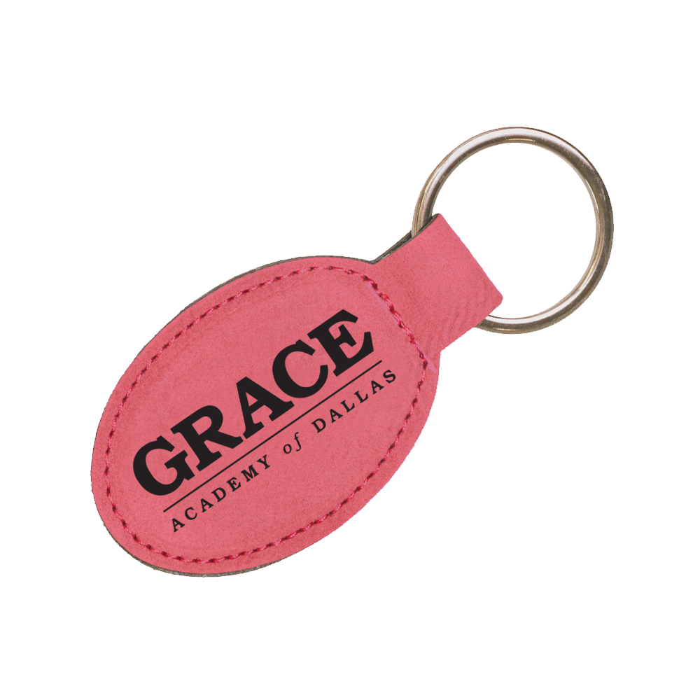 Grace Vegan Leather Custom Engraved Key Fob