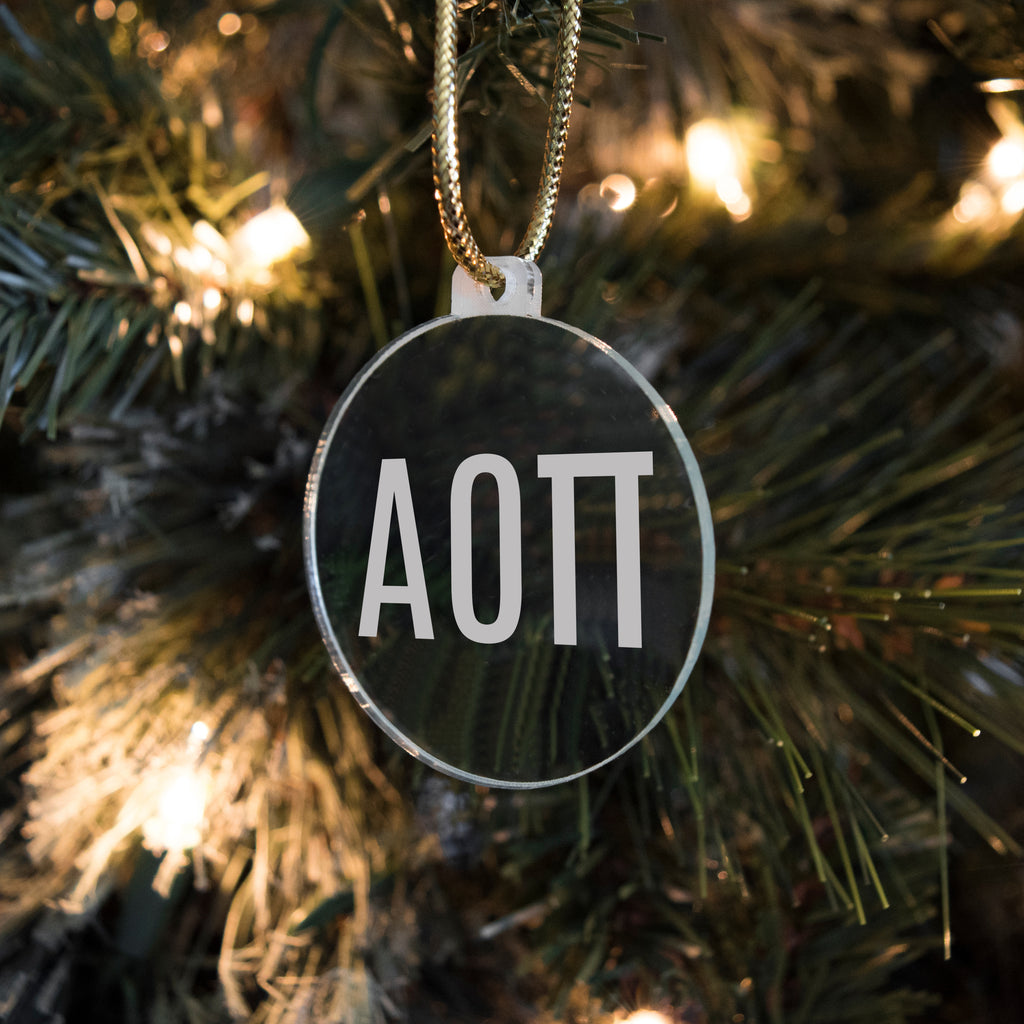 Alpha Omicron Pi Acrylic Ornament