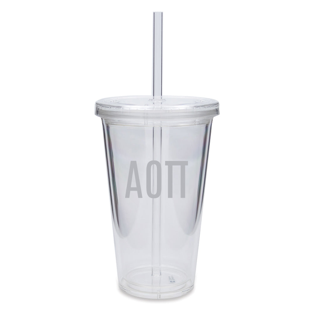 Alpha Omicron Pi Acrylic Travel Tumbler