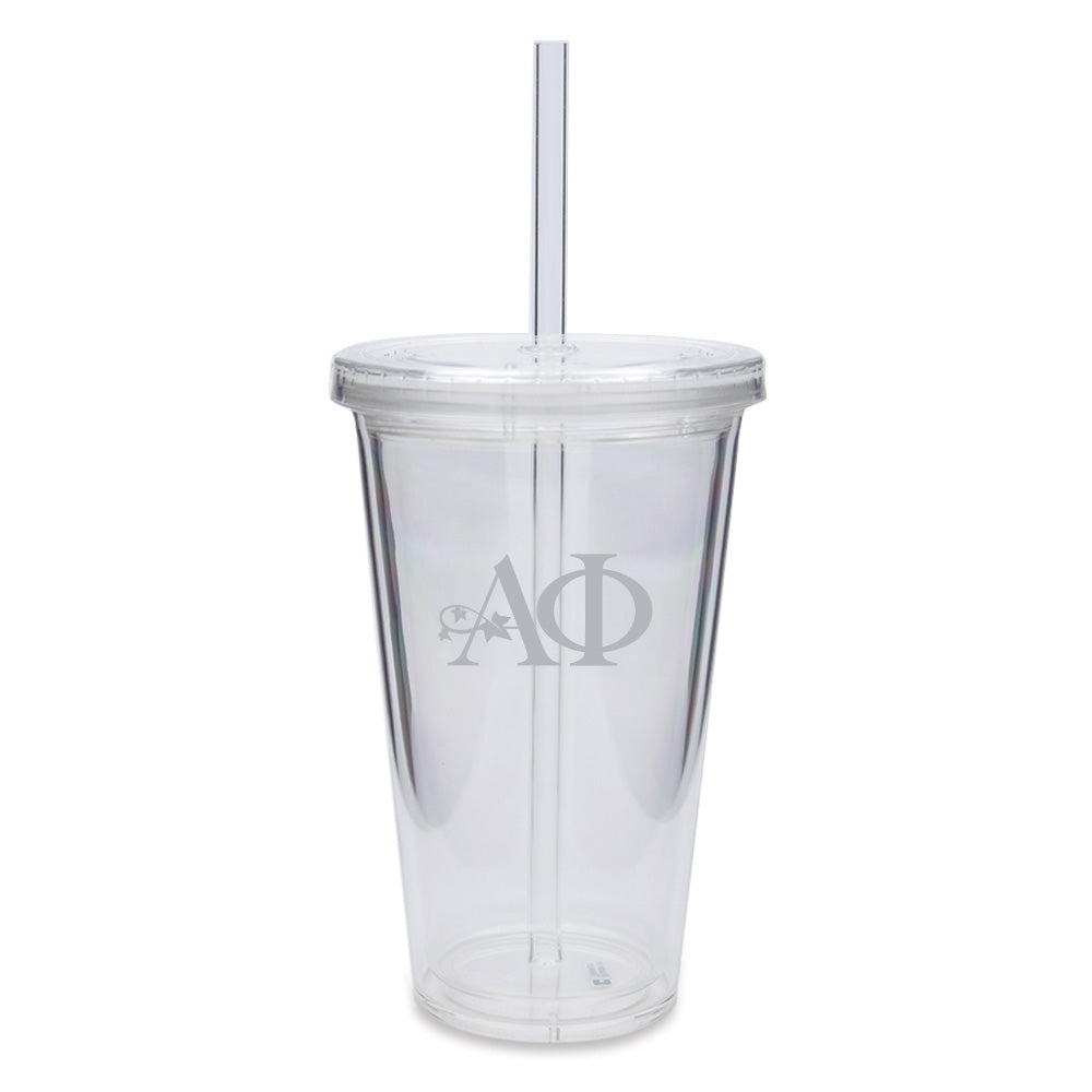 Alpha Phi Acrylic Travel Tumbler