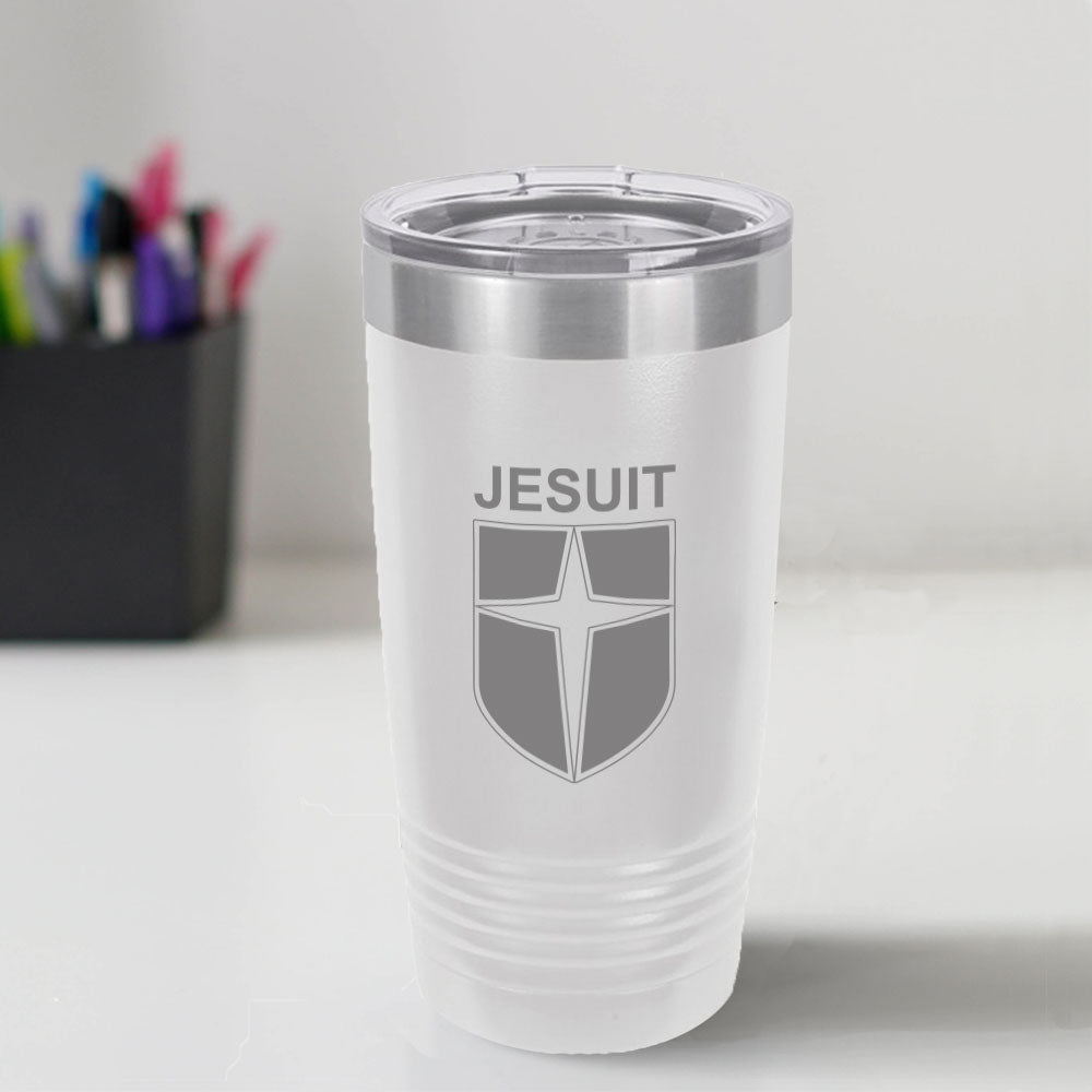 20oz White Personalized Stainless Steel Tumbler