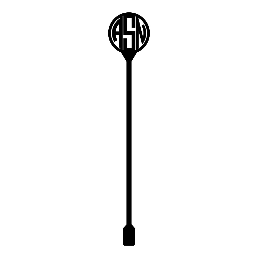 two and three letter monogram acrylic stir sticks set of 4 Gatsby Collection design