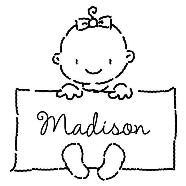 Baby Girl Name Custom Designer Stamp