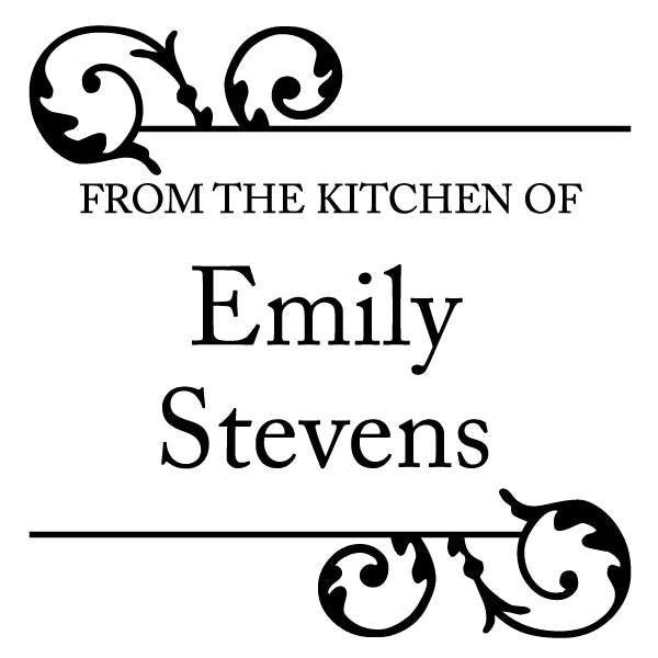 From The Kitchen Of Name Custom Designer Stamp