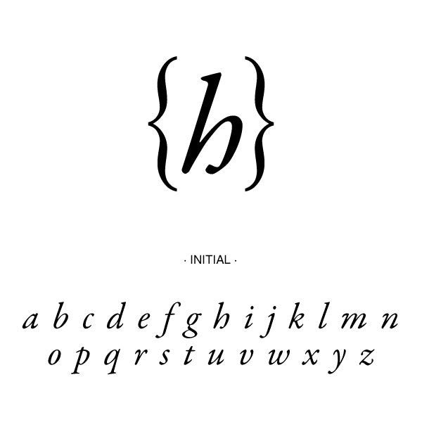 one letter monogram in parentheses Custom Designer Stamp