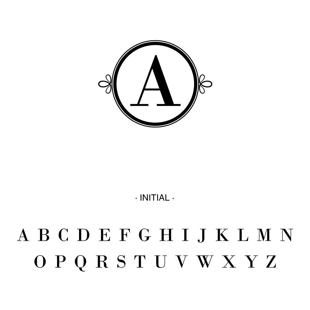 circle one letter monogram initial Custom Designer Stamp