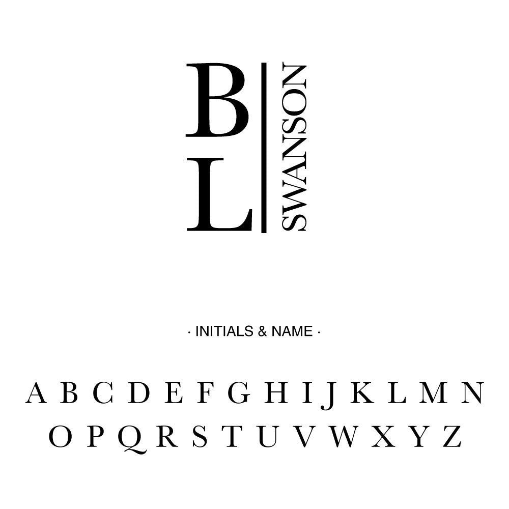 last name two letter monogram initial Custom Designer Stamp