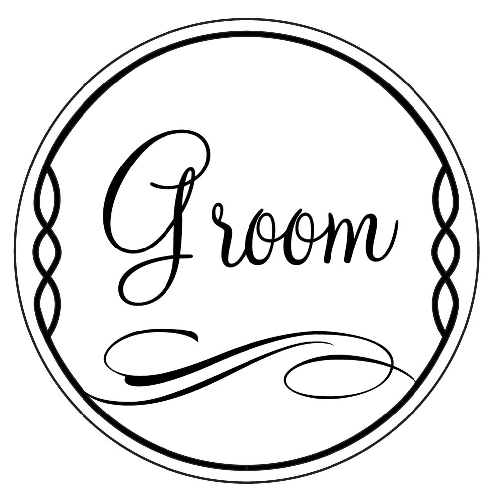 Bridal Ever After Wedding Suite Round Groom Mix and Match Designer Stamp