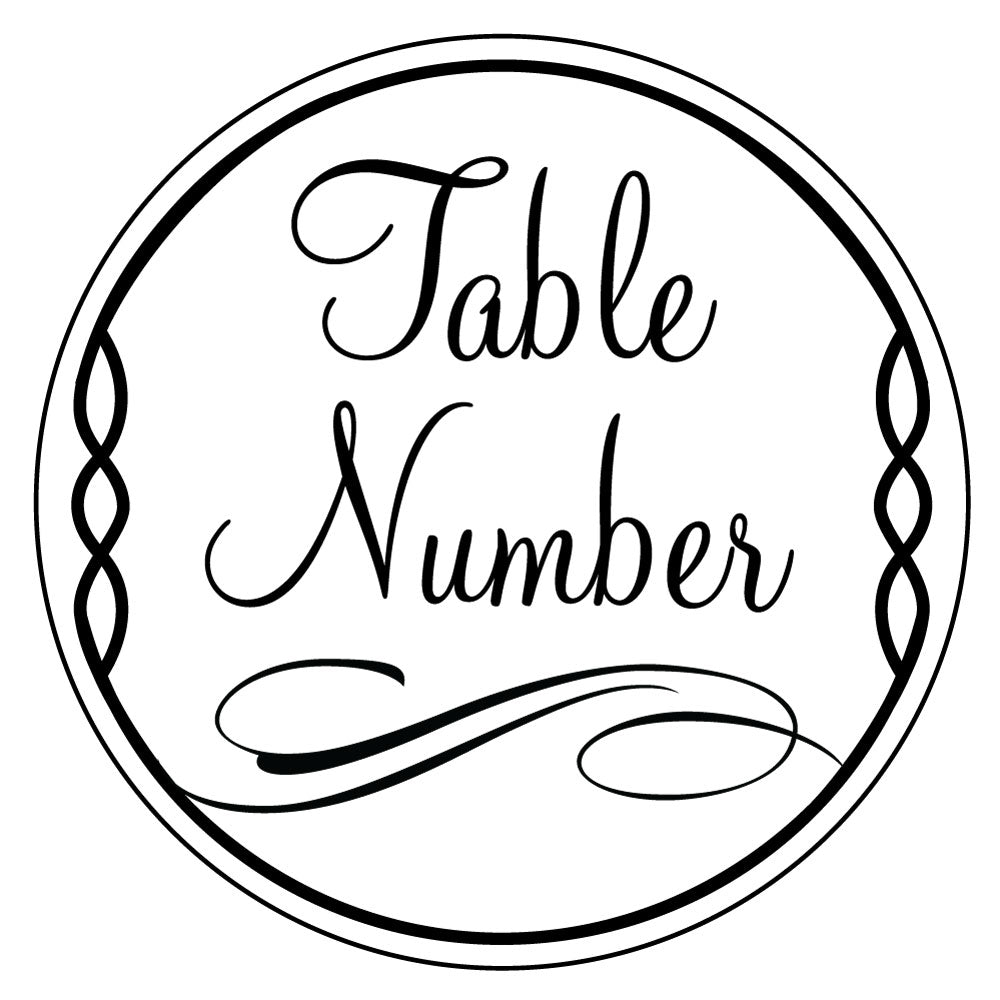 Bridal Ever After Wedding Suite Round Table Number Mix and Match Designer Stamp