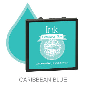 Caribbean Blue Replaceable Stamper Ink Pad Good for Over 1000 Impressions