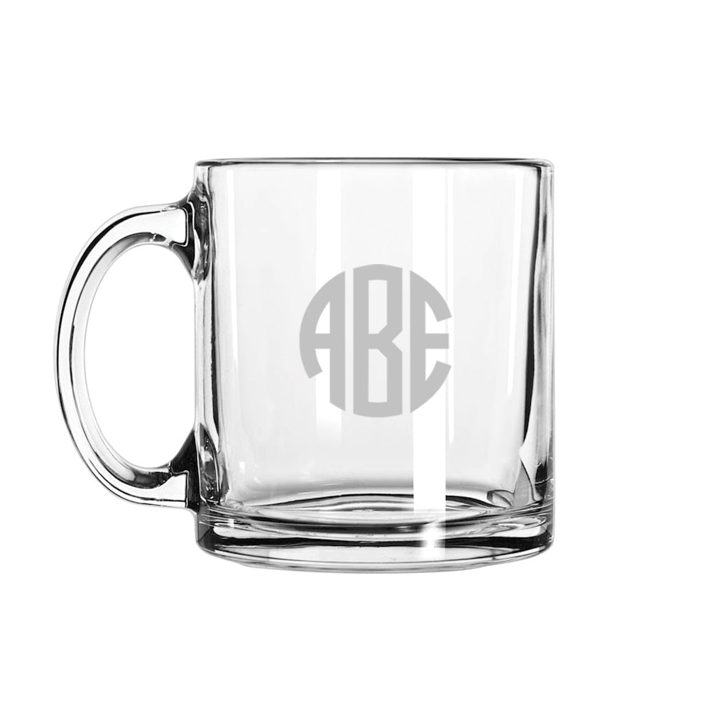 Personalized Glass Coffee Mug Custom Engraved Text & Logo
