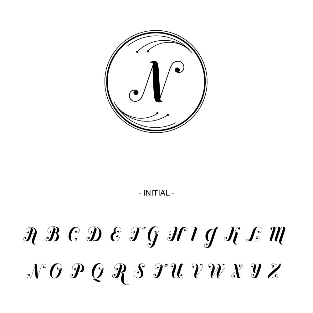 Round One Initial Monogram Custom Designer Embosser Alphabet