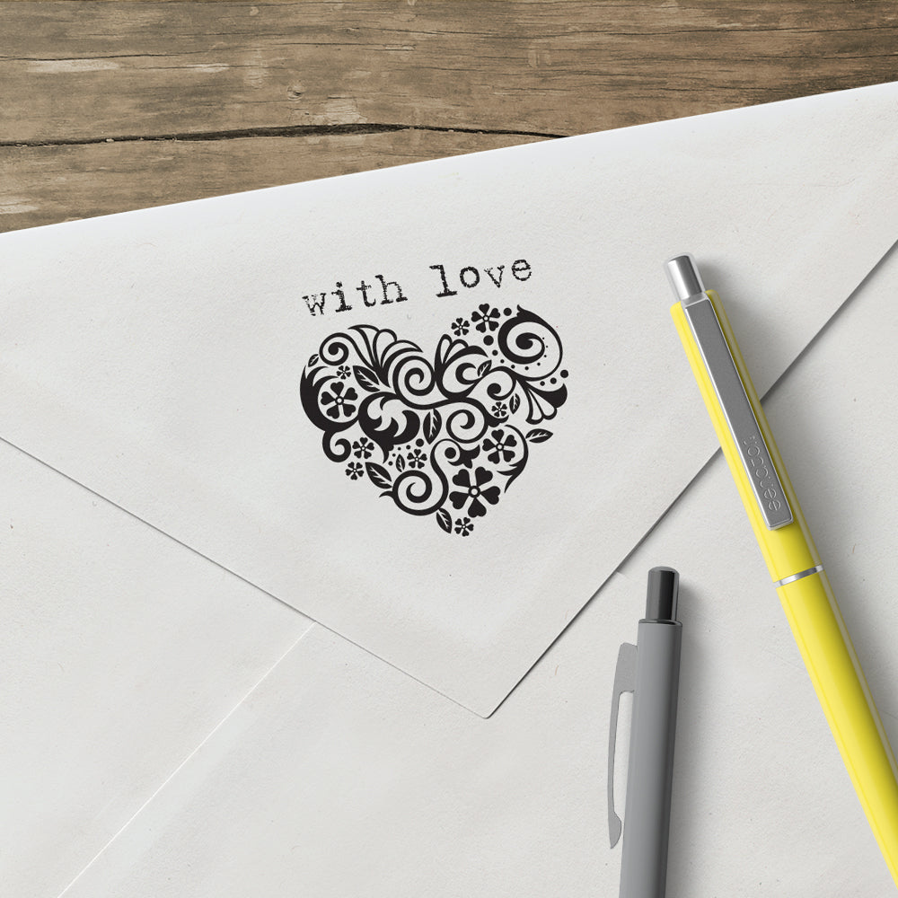 Square Salutations Heart with Love Mix and Match Designer Stamp Clip from Artisan Stamp