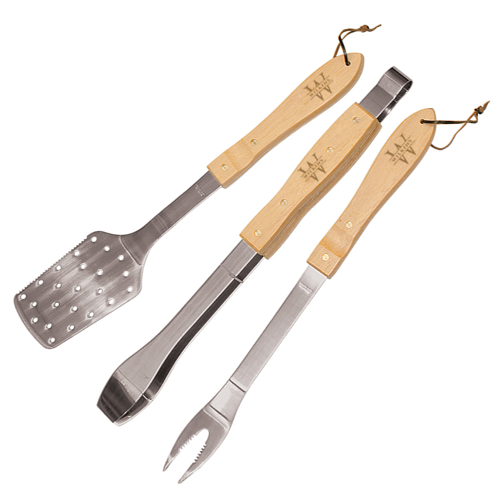 Engraved BBQ Grilling Box with Utensils - Chic Makings