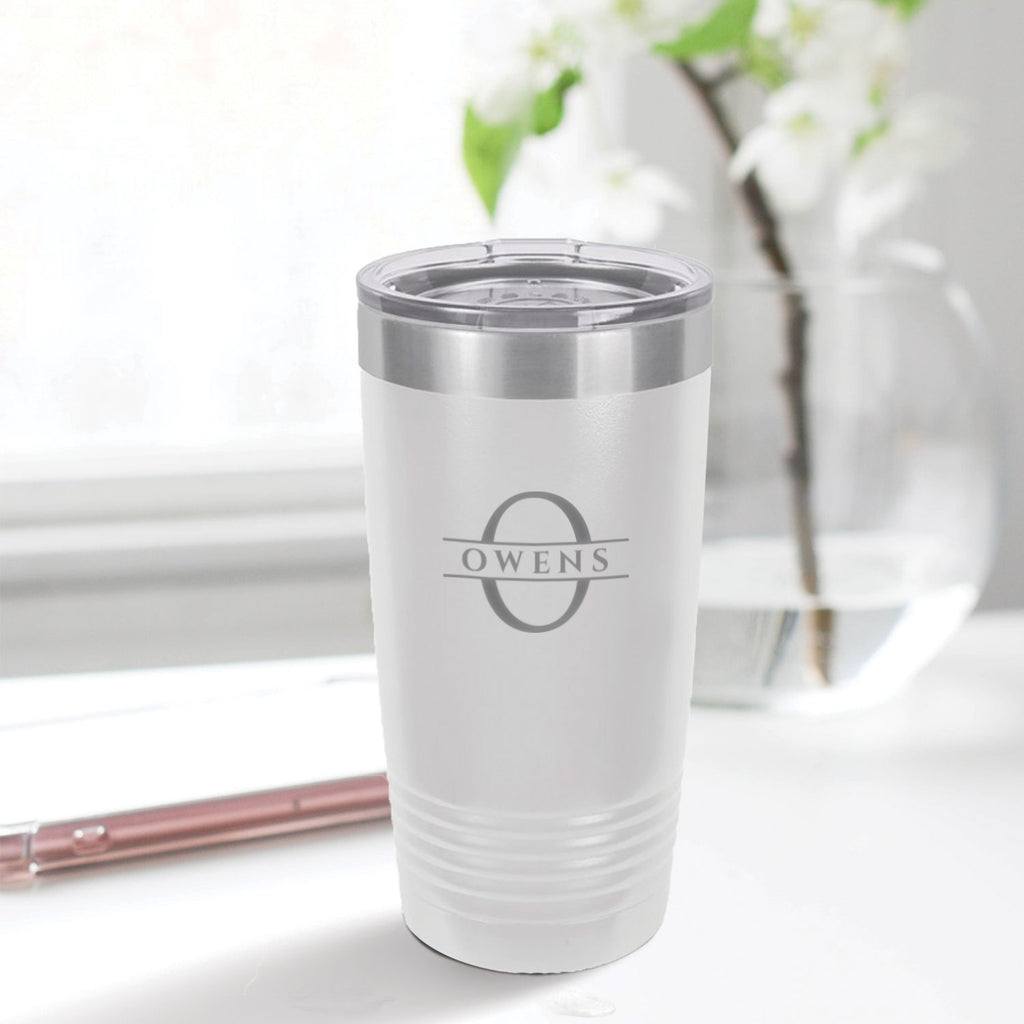 custom engraved 20 oz. tumbler drinkware best sellers white with clear lid