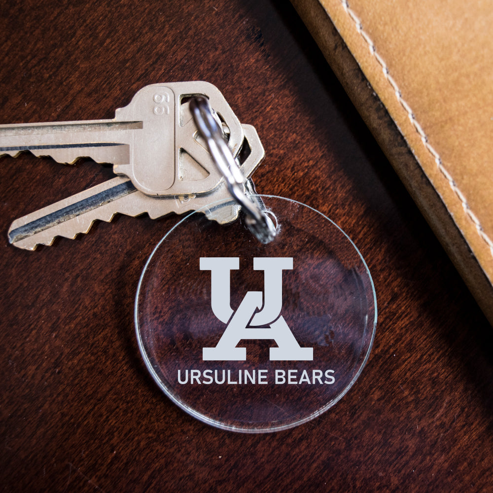 Ursuline Bears Frosted Engraved Key Fob