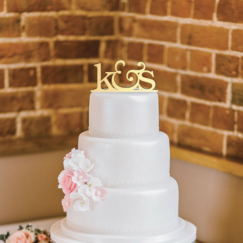 Custom Acrylic Wedding Initials Cake Topper